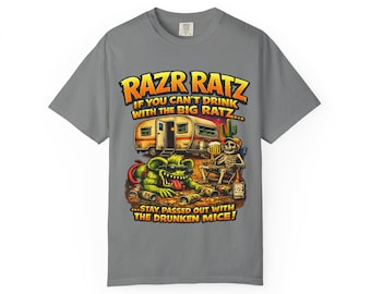 RazrRatz Camping T-Shirt: Comfort Colors Heavyweight Cotton Tee