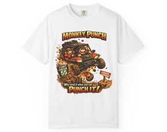 Monkey Punch Jump Custom Graphic Tee