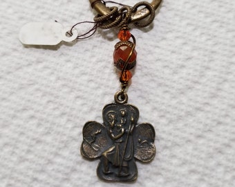 Bronze St. Christopher Keychain