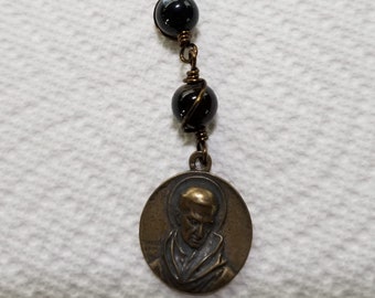 Bronze St. Benedict Keychain