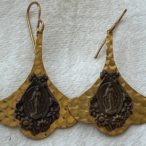 Miraculous Medal Our Lady Catholic Earrings
