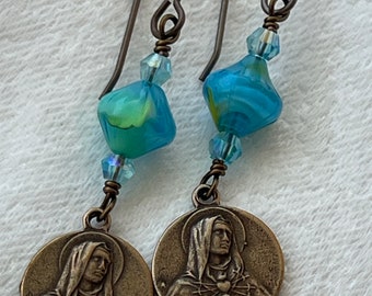 Our Lady of Sorrows Catholic Earrings