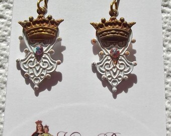Bronze Crown Earrings