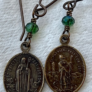 St. Bridget and St. Patrick Catholic Earrings