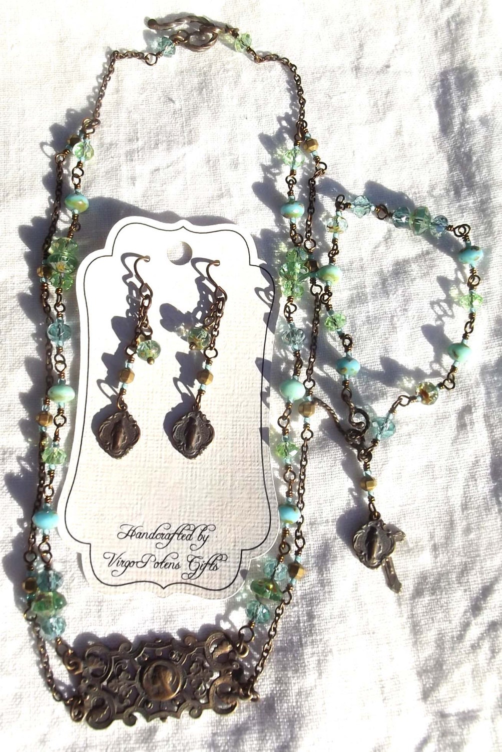 Faux Vintage Catholic Jewelry Necklace Bracelet and Etsy