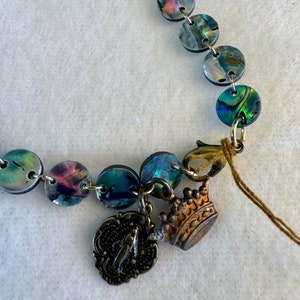 Wunderbare Medaille Abalone katholisches Armband Geschenk