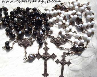 Rosary Wedding Gift Set Catholic Heirloom Wirewrapped Wire Wrapped