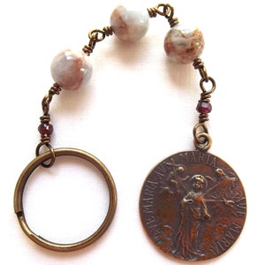 3 Hail Mary or 3 Privileges of Mary Key Chain