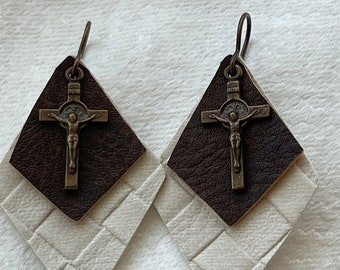 Crucifix Catholic Earrings