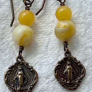 Our Lady Miraculous Medal Earrings Catholic