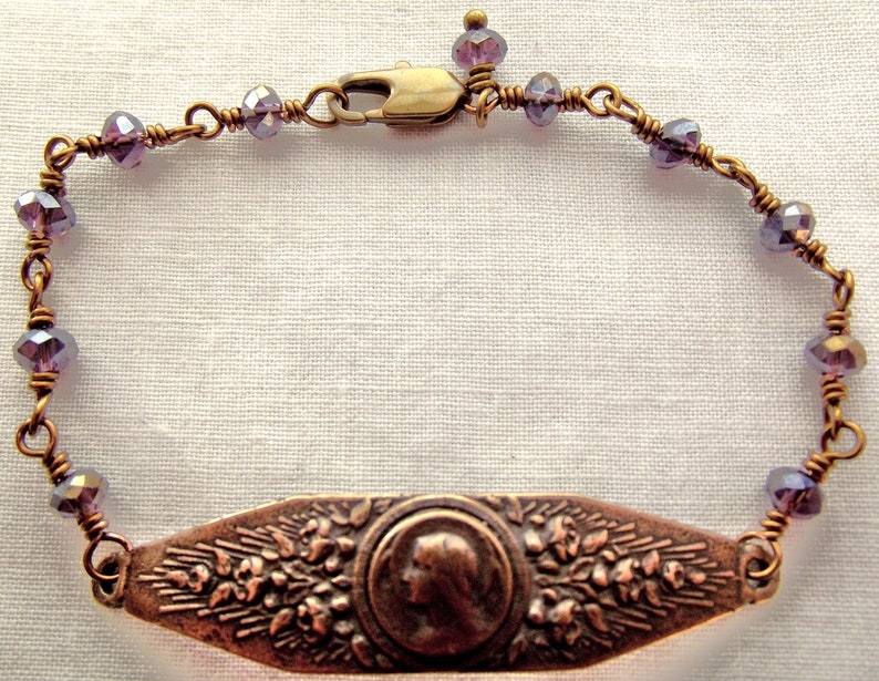 Blessed Virgin Mary Rosary Bracelet Etsy