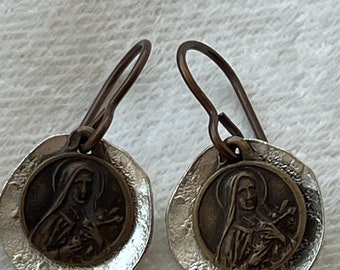 St. Therese of Lisieux Catholic Earrings Saint Therese