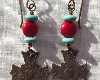 Orecchini Croce di Gerusalemme Silver Plated | Melaeffe - Mea Domina