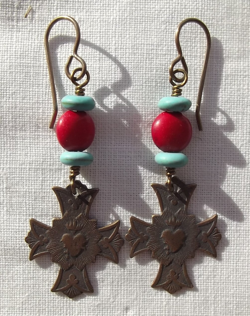 Sacred Crystal Earrings Silverplated Brass main image 1