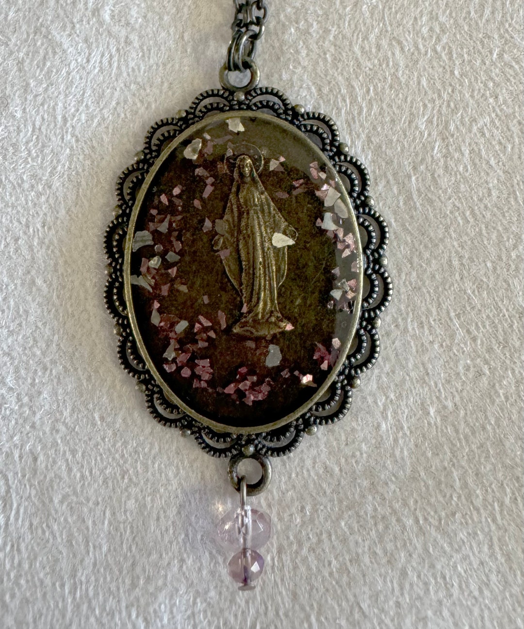 Our Lady Miraculous Medal Catholic Pendant Necklace - Etsy