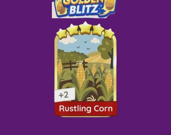 Rustling Corn Golden Blitz Monopoly_Go Sticker 5 Star Album {snel verzonden}