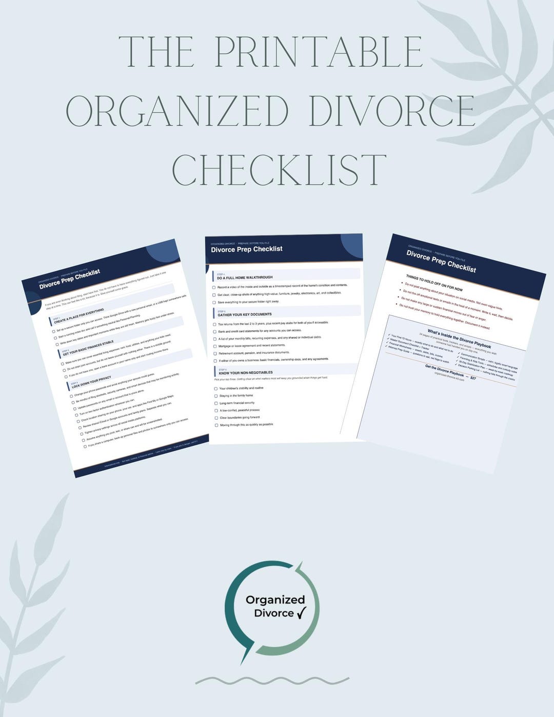 Simple Divorce Checklist.pdf Divorce Prep Checklist PDF | Organize Documents & Timeline | 3-page ...