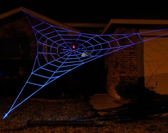 25 ft GIANT GlowWeb - Giant Spider Web Halloween House Prop - (Requires a Black Light to make it Glow)