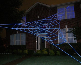 30 ft BERMUDA GlowWeb - GIANT Halloween Spider Web Prop - (Requires a Black Light to make it Glow)