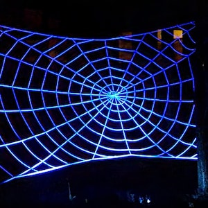 50 ft MEGA GlowWeb - Giant Halloween Spider Web House Prop - (Requires a Black Light to make it Glow)