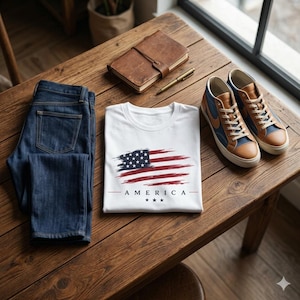 USA Flag T-Shirt, Independence Day, Red White Blue Tee