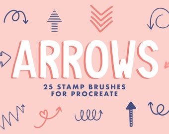 Procreate Arrows Stamps, Procreate Brushes, Arrow Procreate Brush Stamps, Arrow Brushes, Procreate Arrow Brushes, Digital Planner Stickers