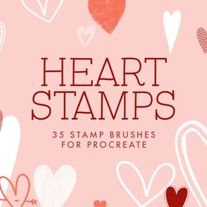 Procreate Heart Stamps, 35 Procreate Brushes, Hearts Procreate Stamp Brushes, Heart Brushes, Valentine Brushes, Procreate Valentines, Hearts