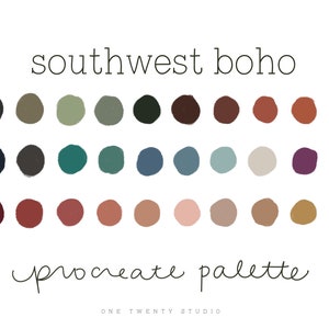 Southwest Boho Procreate Color Palette, Procreate Palette, Procreate Digital Color Palette Swatches, Procreate Digital Illustration Download