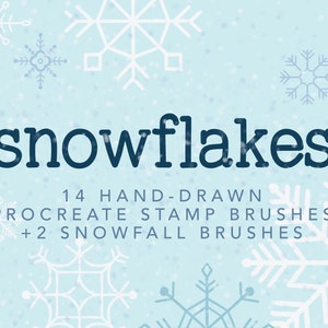 Procreate Snowflakes Stamps, Procreate Brushes, Snow Procreate Brush Stamps, Snowflake Brush, Procreate Winter Brushes, Ice Procreate Stamp