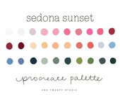 Sedona Sunset Procreate Color Palette, Procreate Palette, Procreate Southwest Color Swatches, Girly Boho Color Palette, Procreate Colors