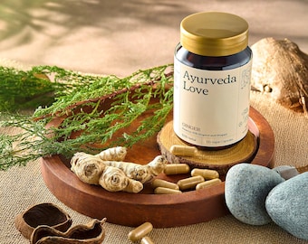 Cápsulas de jengibre / Suplemento herbal de Zingiber officinale / Apoyo digestivo ayurvédico / Inmunidad natural / Extracto de raíz de jengibre