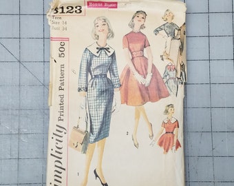 Vintage Simplicity Sewing Pattern 3123 - Teen Size 14, Bust 34
