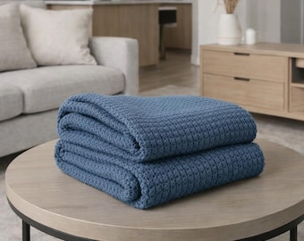 Crochet Blanket Pattern PDF Beginner Easy Textured Throw Minimalist Cozy Design