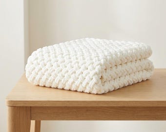 Crochet Baby Blanket Pattern PDF Easy Soft Blanket Beginner Gift Newborn Throw