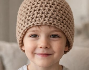 Crochet Beanie Pattern PDF, Chunky Easy Hat, Beginner Friendly Winter Beanie, Adjustable Size