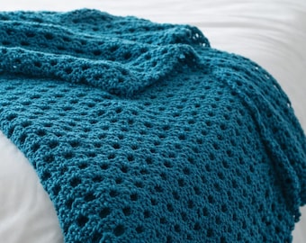 Crochet Granny Square Blanket Pattern PDF Beginner Classic Throw Easy Cozy Design