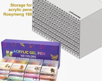 3D File Rosymeng Pen Organizer – 160 Slot Holder (STL/3MF)