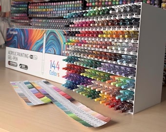 STL 3MF Storage Languo Acrylic Gel Pen Click Organizer | 144 Slot 3D Print File