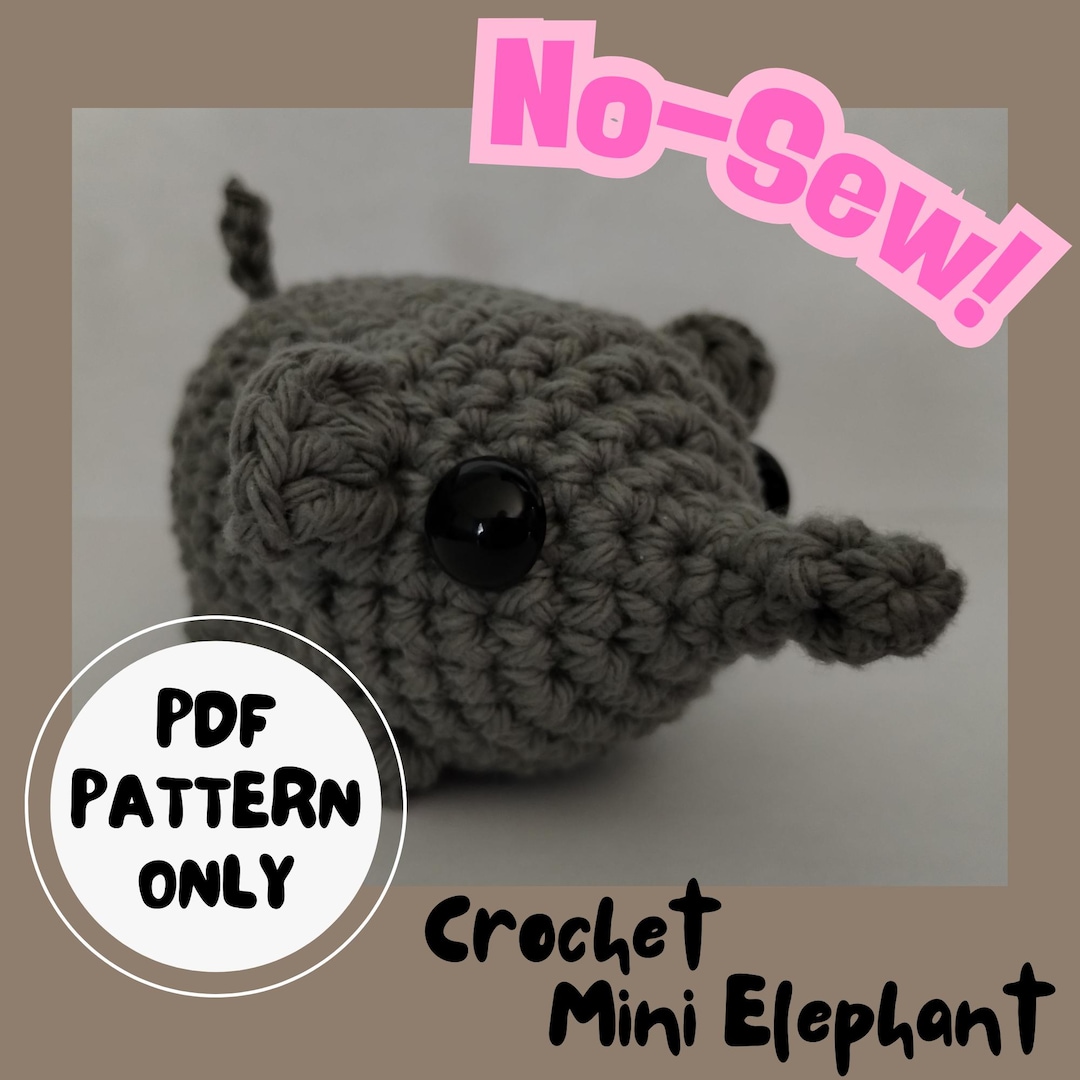 Mini No-sew Elephant Crochet Pattern - Etsy