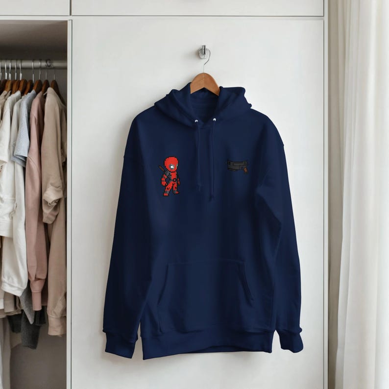 Sudadera con capucha de Deadpool - Sudadera con estampado de cómic "Mercenario Bocazas" - Regalo para él/ella imagen 2