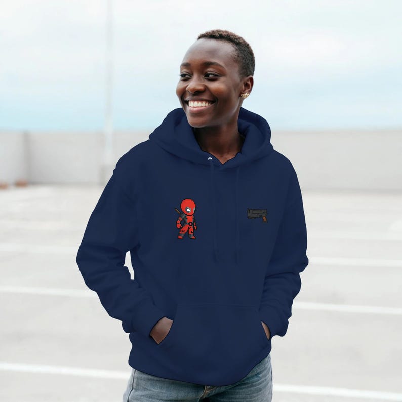 Sudadera con capucha de Deadpool - Sudadera con estampado de cómic "Mercenario Bocazas" - Regalo para él/ella imagen 13