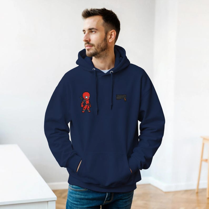 Sudadera con capucha de Deadpool - Sudadera con estampado de cómic "Mercenario Bocazas" - Regalo para él/ella imagen 14