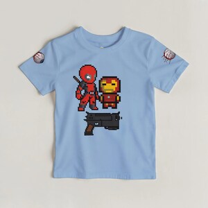 Iron Man and Deadpool Kids T-Shirt | Iron Man and Deadpool Fan Shirt | Boys and Girls Casual Tee | Birthday Gift for Superhero Lovers image 6