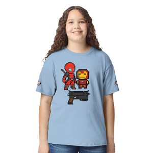 Iron Man and Deadpool Kids T-Shirt | Iron Man and Deadpool Fan Shirt | Boys and Girls Casual Tee | Birthday Gift for Superhero Lovers image 14