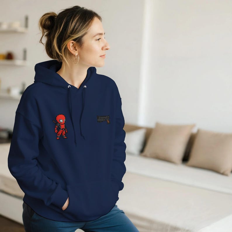 Sudadera con capucha de Deadpool - Sudadera con estampado de cómic "Mercenario Bocazas" - Regalo para él/ella imagen 9