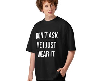 Camiseta unisex orgánica de cuello alto de gran tamaño