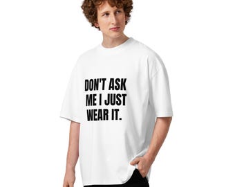 Unisex organic oversized high neck t-shirt