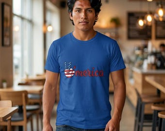 Camiseta unisex de algodón suave con estampado del símbolo de la paz en Estados Unidos.