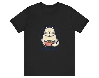 Ich füttere mich Katze Tee | Niedliches Fressnapf T-Shirt