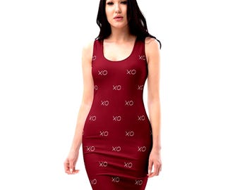 Minivestido ajustado floral / Estilo veraniego para fiestas, estampado integral XO